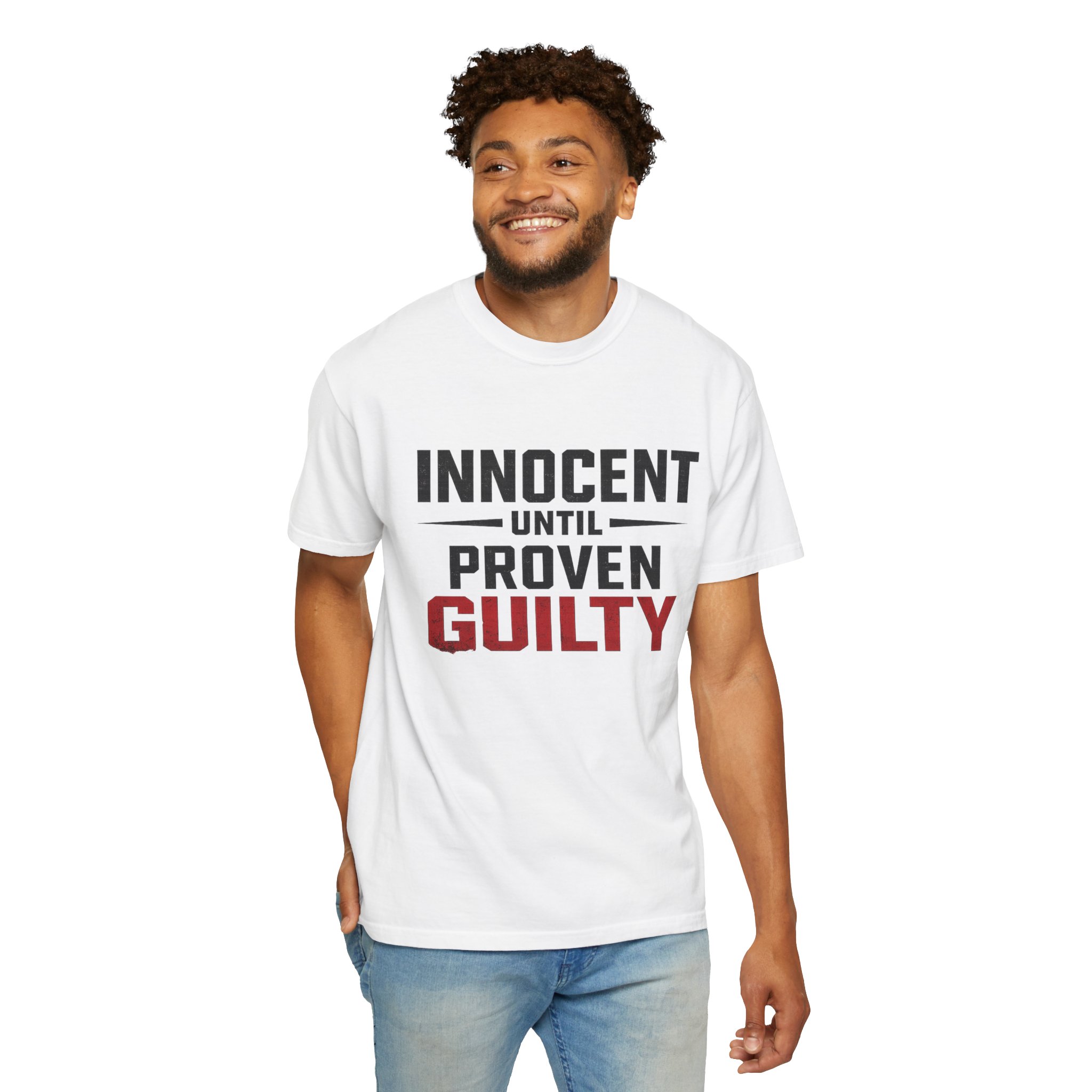 Innocent Until Proven Guilty - Unisex Garment-Dyed T-shirt - Image 10