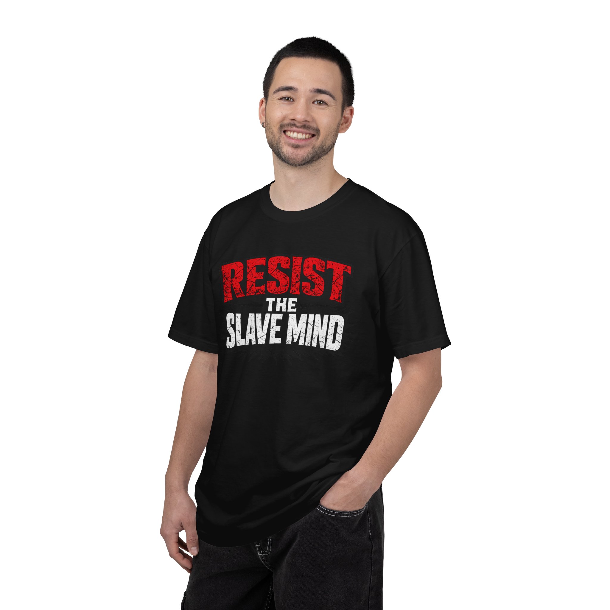 Resist The Slave Mind - Unisex Garment-Dyed T-shirt - Image 8