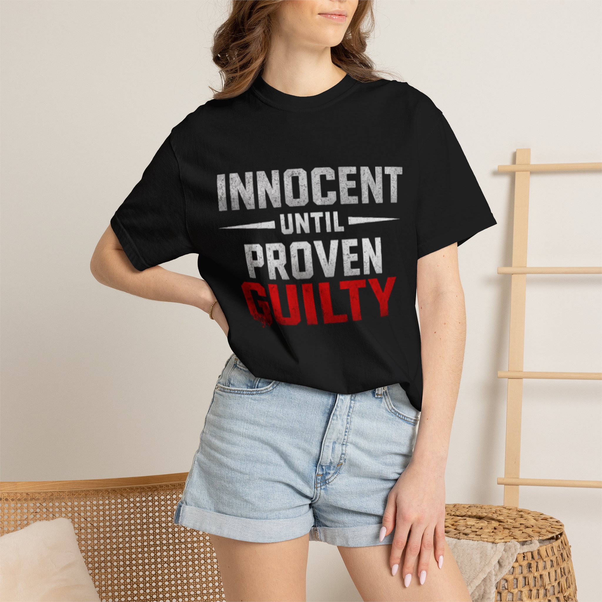 Innocent Until Proven Guilty - Unisex Garment-Dyed T-shirt - Image 4